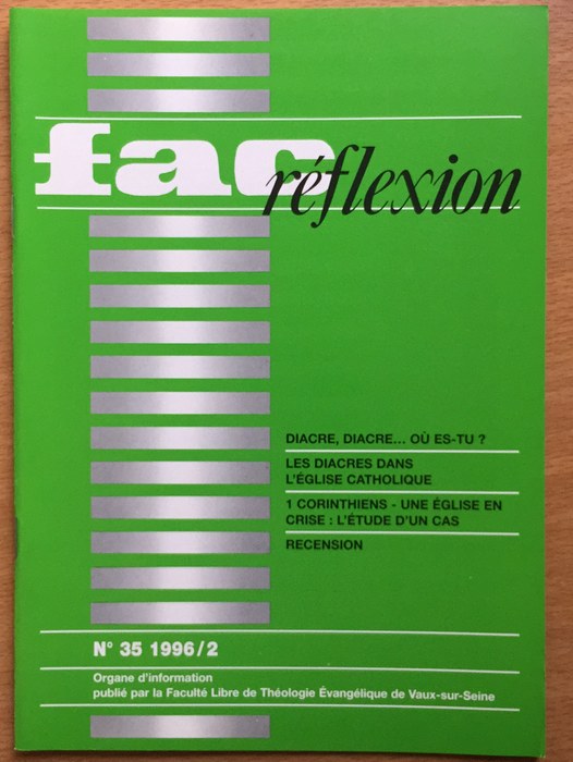 Occasion - Fac réflexion vol.35 1996
