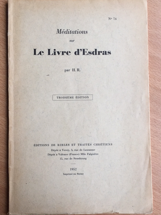 Méditations sur le livre d'Esdras