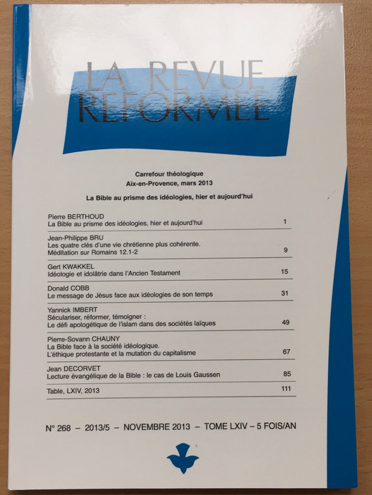 Occasion - La revue réformée #268 Novembre 2013