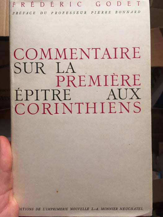 Commentaire sur la première épître aux Corinthiens