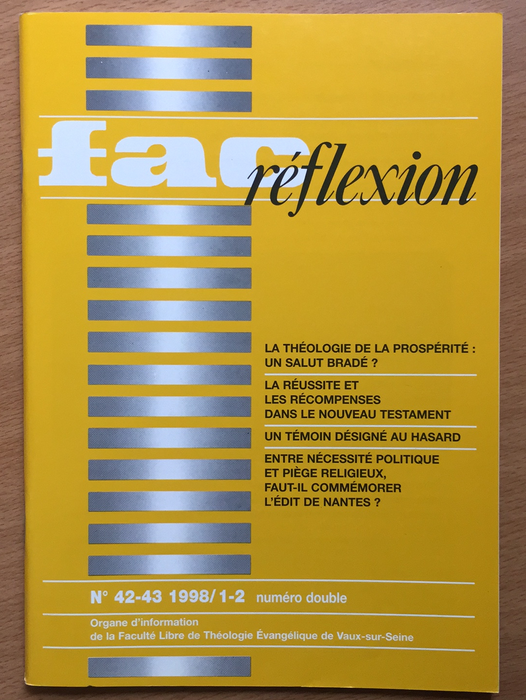 Occasion - Fac réflexion vol.42-43 1998