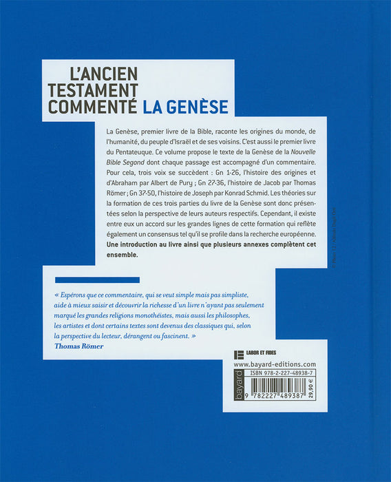 L'Ancien Testament commenté. La Genèse