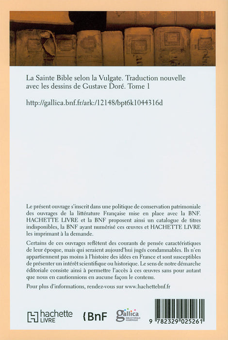 La Sainte Bible selon la Vulgate. Traduction nouvelle (Éd. 1866) Tome 1