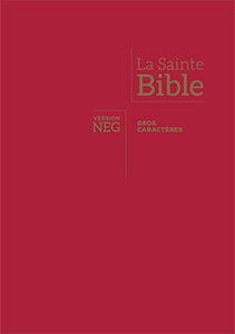 Bible NEG gros caractères Rouge rigide