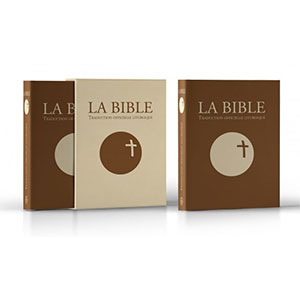 Bible Traduction officielle liturgique cuir marron