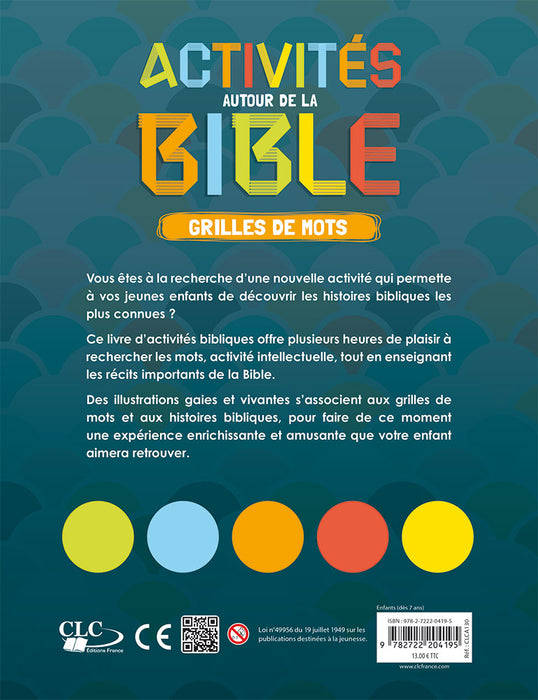 Activités autour de la Bible - Grilles de mots