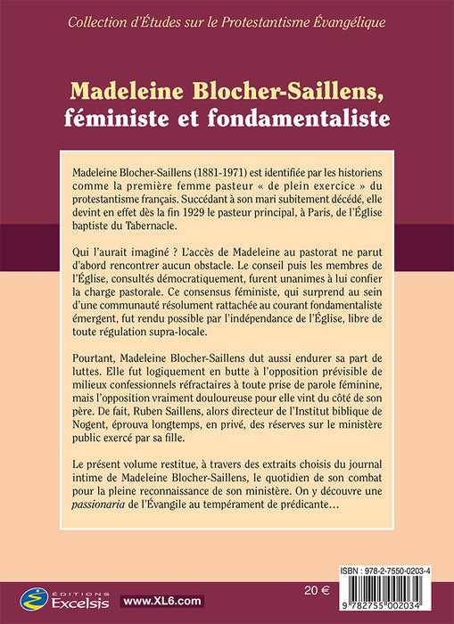 Madeleine Blocher-Saillens, féministe et fondamentaliste