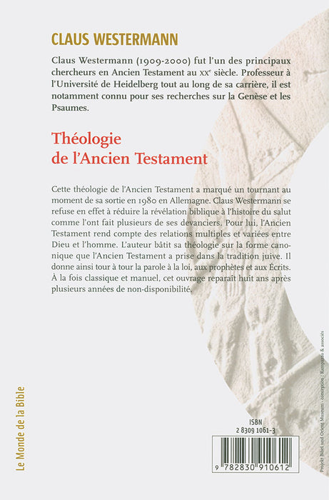 Théologie de l'Ancien Testament [Westermann]