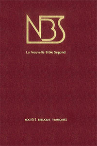 Bible NBS compacte Bordeaux semi-rigide Tranche dorée avec onglets et zip