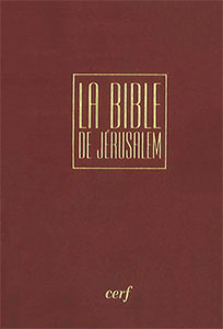 Bible de Jérusalem, de poche, bordeaux, souple cuir, Tranche dorée