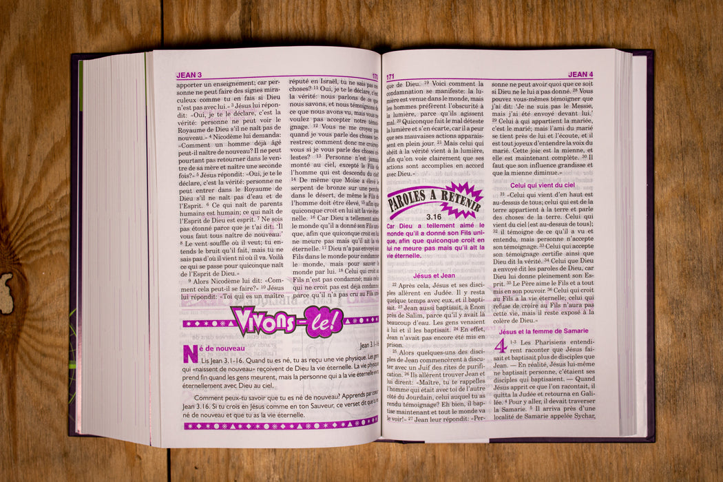 La Bible de l'aventure [français courant] Violette rigide