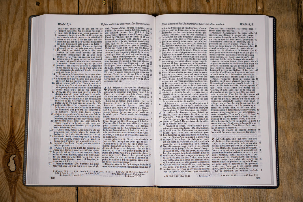Bible Esaïe 55 gros caractères Bleu-nuit grise souple 511