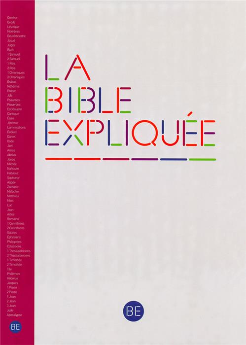 La Bible expliquée en français courant bleu marine rigide