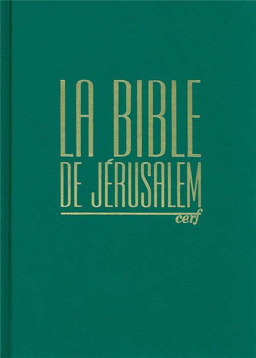 La Bible de Jérusalem verte rigide compact