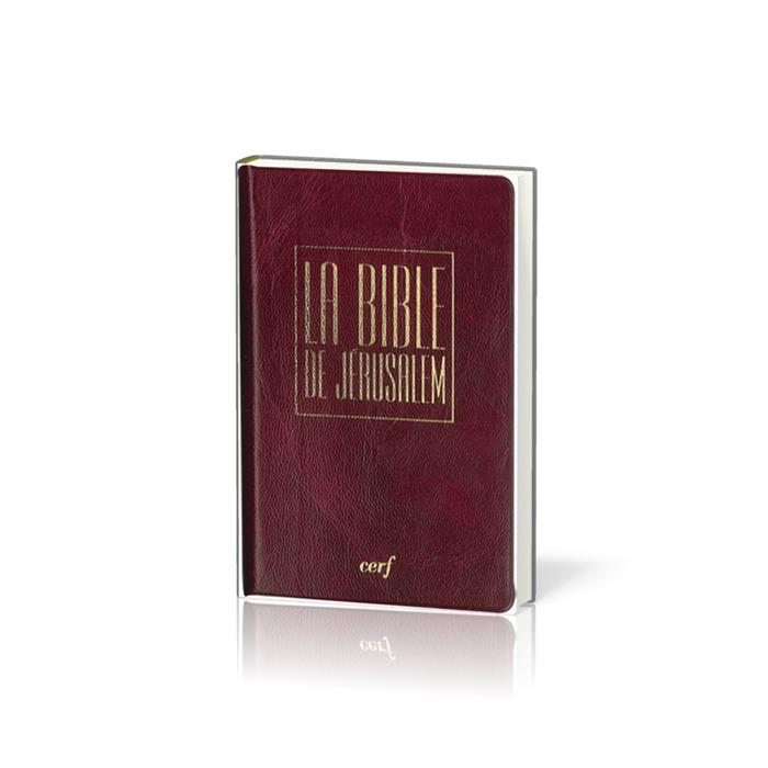 Bible de Jérusalem, de poche, bordeaux, souple, étui