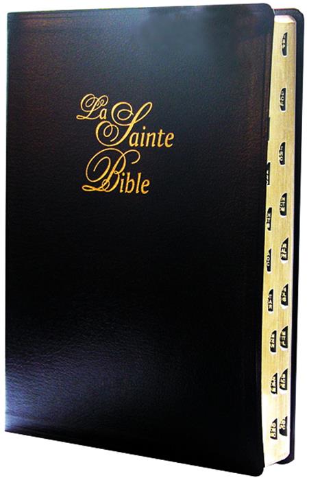 Bible Segond 1910 gros caractères Noire souple Tranche dorée avec onglets