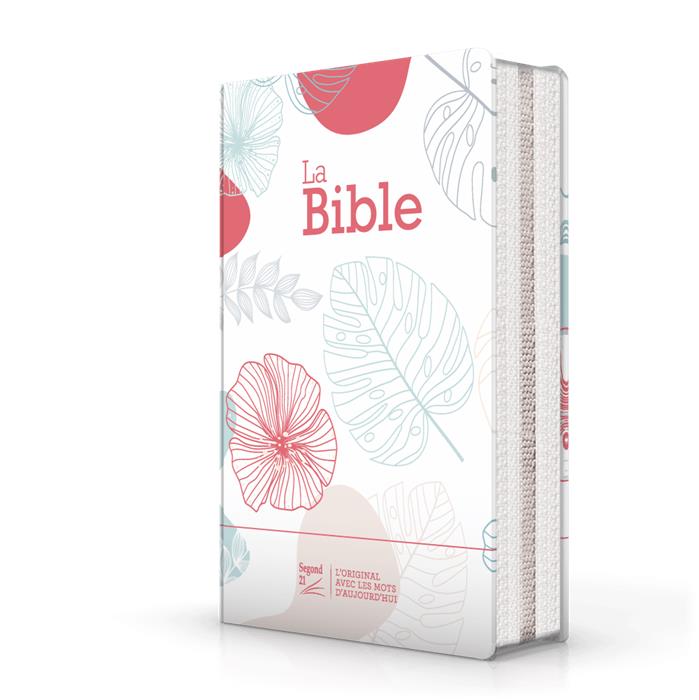 Bible Segond 21 compacte premium Blanche souple toilée motif fleuri ro —  BLFStore