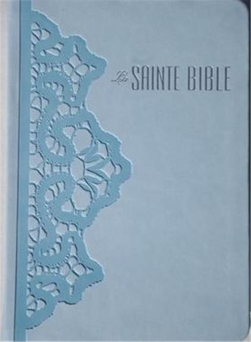 Bible Esaïe 55 Bleue souple motif dentelle 773