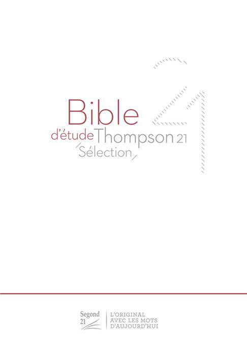 Bible d'étude Thompson Segond 21 Blanche souple Tranche dorée