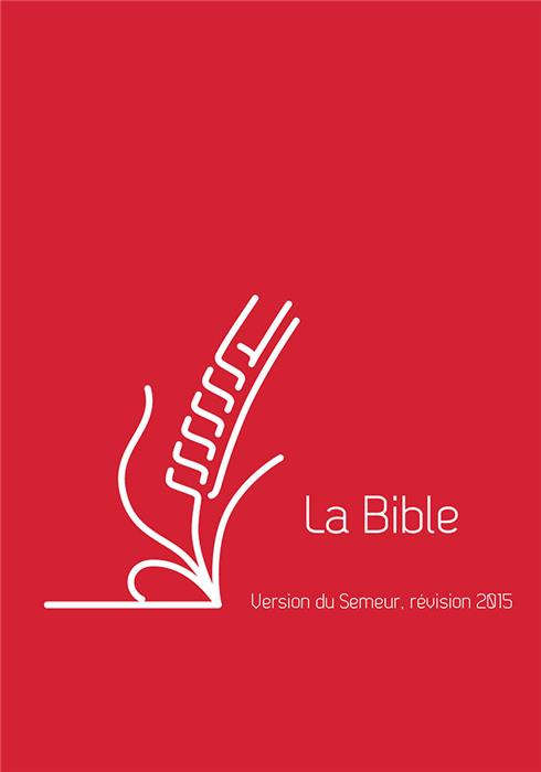 Bible Semeur 2015 Rouge lin rigide Tranche blanche