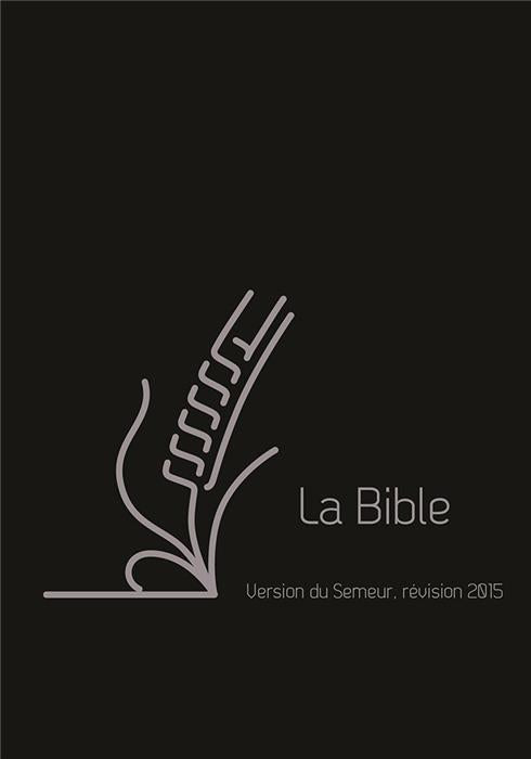 Bible Semeur 2015 Noire cuir souple Tranche argentée avec zip