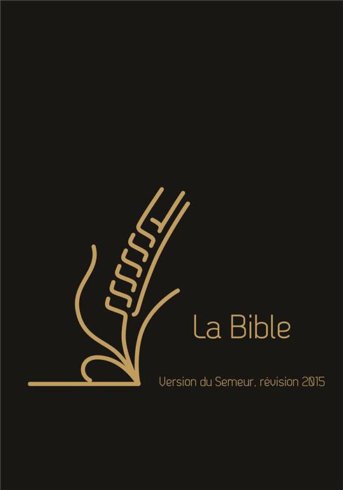 Bible Semeur 2015 Noire cuir souple Tranche dorée avec onglets et zip