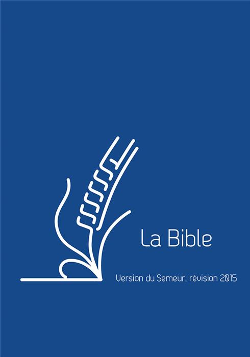 Bible Semeur 2015 poche Bleue souple Tranche blanche avec zip