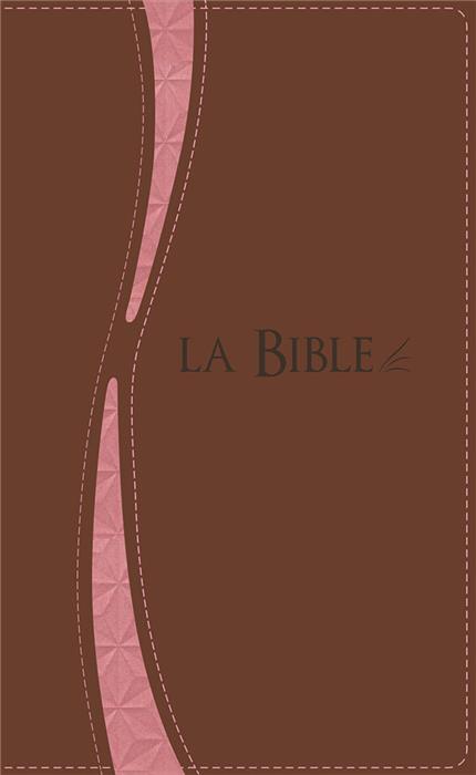 Bible Segond 21 compacte Brune rose Tranche dorée avec zip