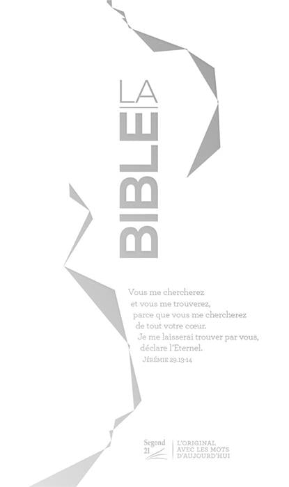 Bible Segond 21 slim Blanche argentée rigide
