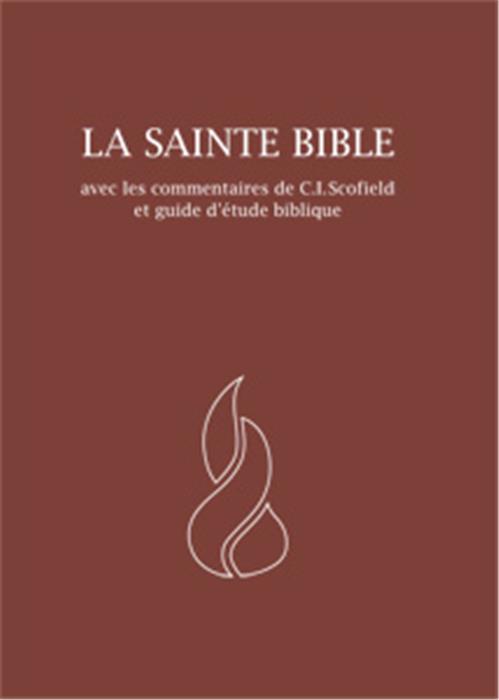 Bible d'étude NEG Scofield Bordeaux grenat skyvertex rigide