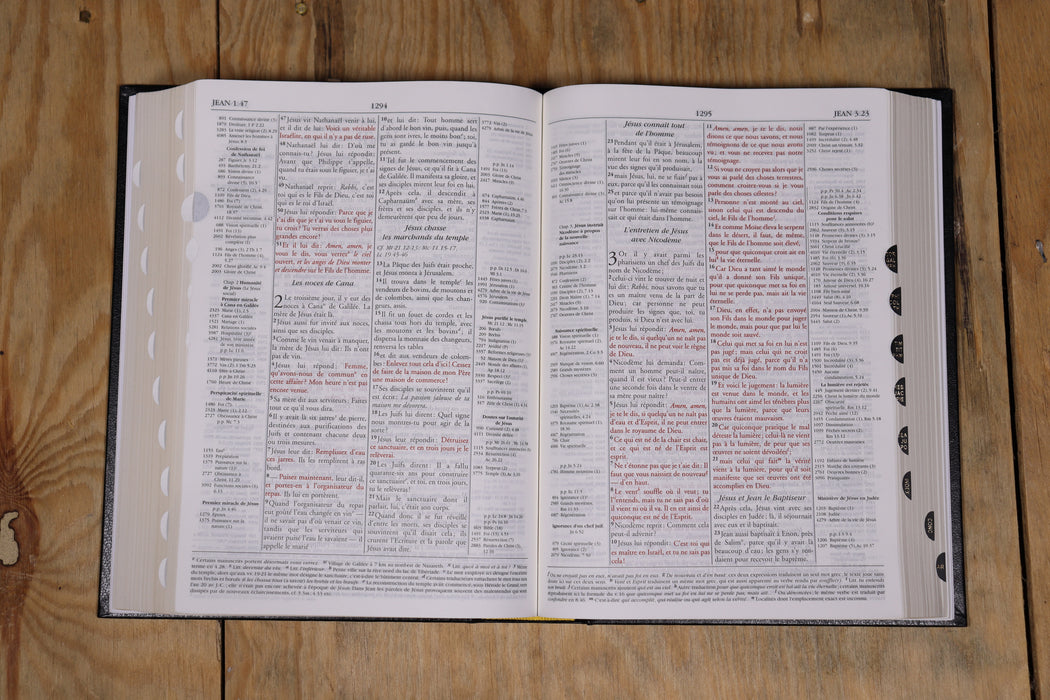 Bible d'étude Thompson NBS (Nouvelle Bible Segond) Noire rigide avec onglets