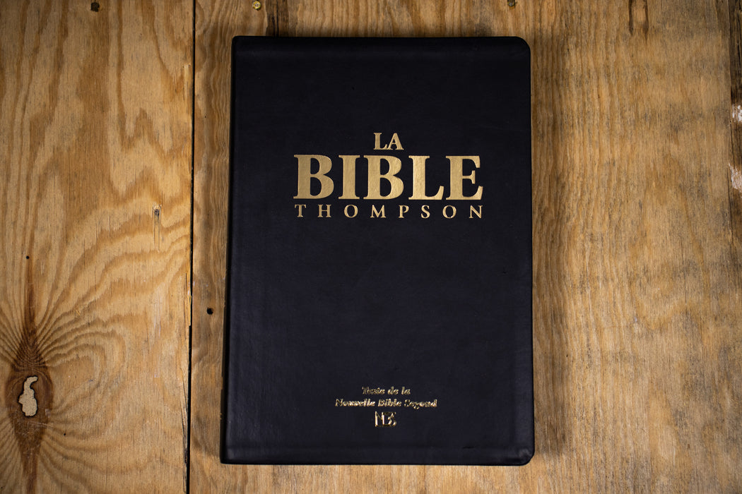 Bible d'étude Thompson NBS (Nouvelle Bible Segond) Noire souple Tranche dorée avec onglets