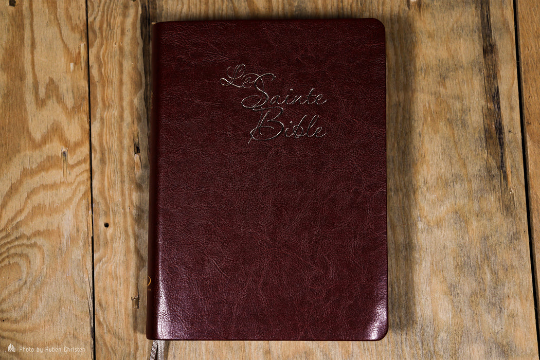 Bible Segond 1910 gros caractères Marron souple Tranche dorée avec onglets