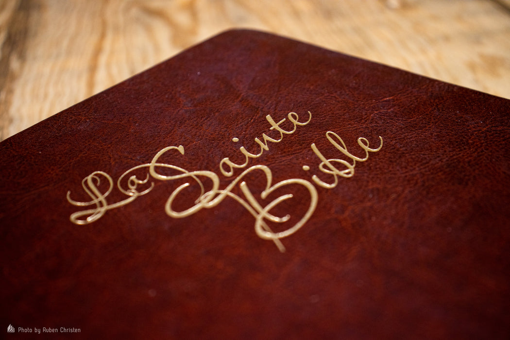 Bible Segond 1910 gros caractères Marron souple Tranche dorée avec onglets