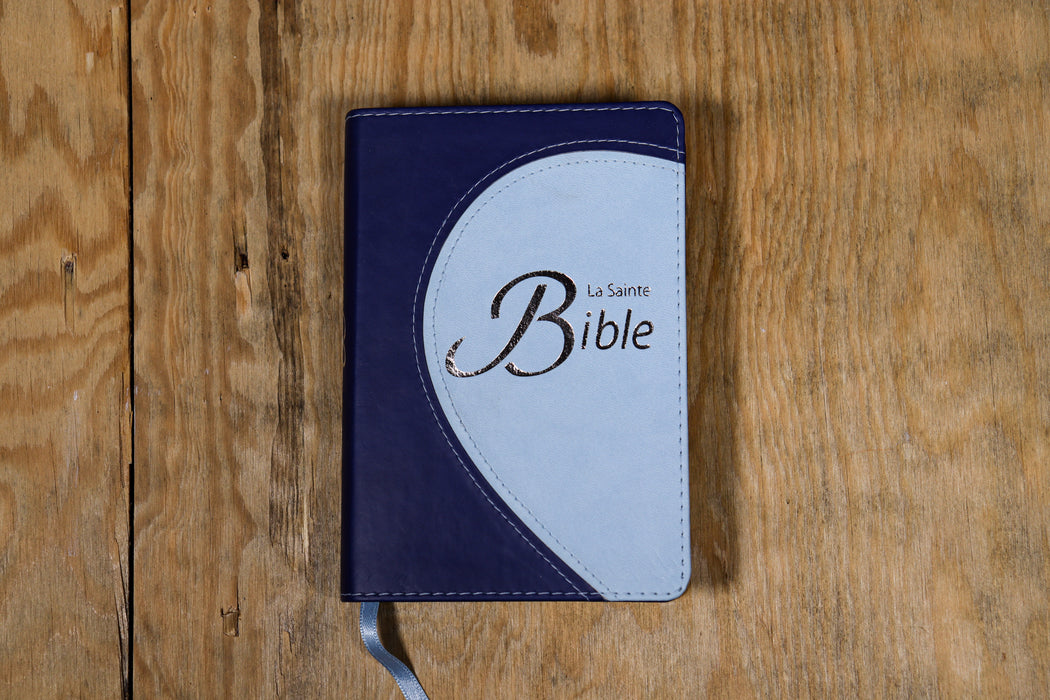 Bible Segond 1910 Compacte Bleue souple Tranche argentée