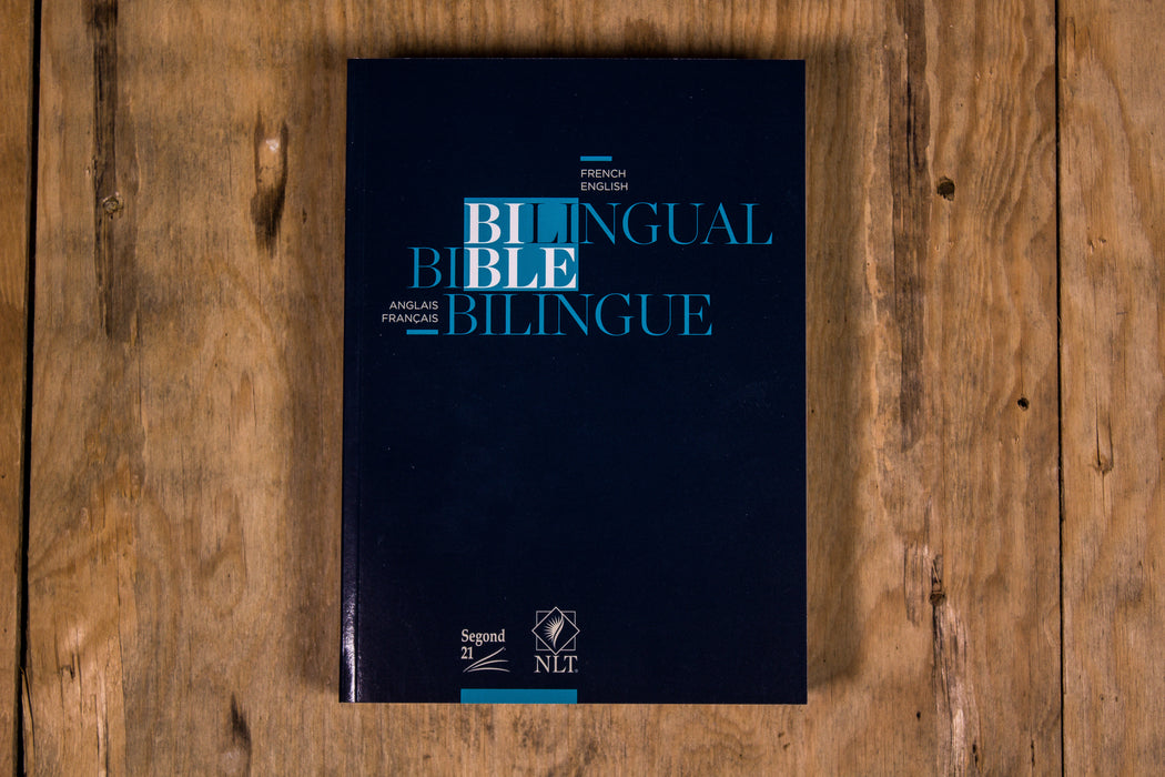 Bible bilingue anglais-français NLT-Segond 21 Bleue souple Tranche blanche