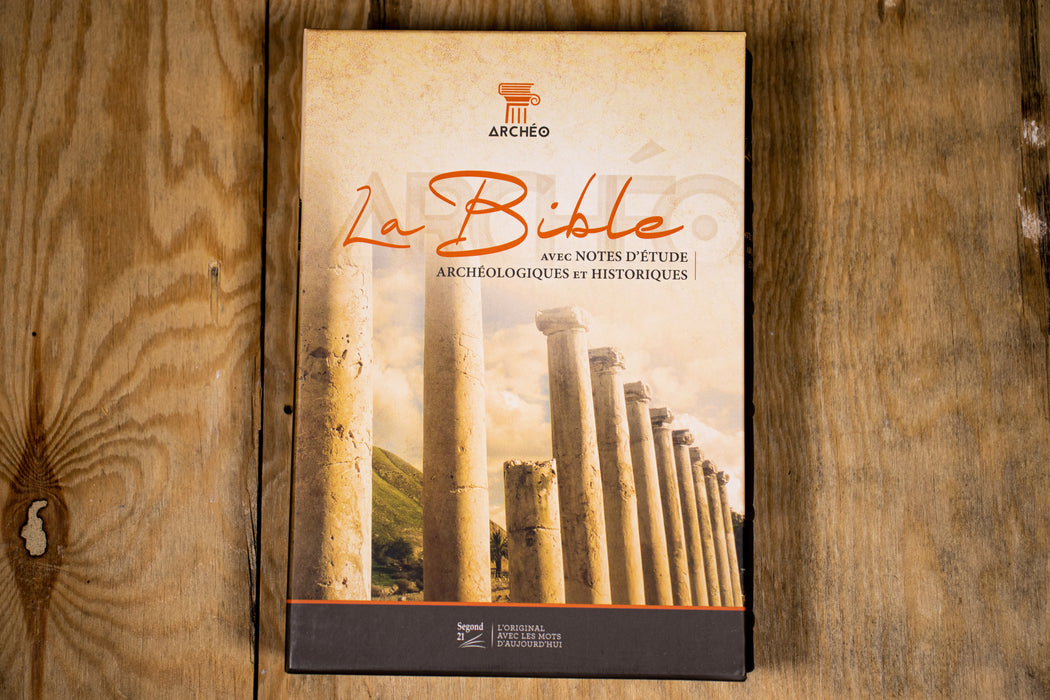 Bible d'étude Segond 21 archéologique Noire cuir souple