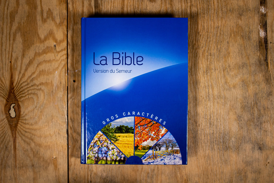Bible Semeur 2015 gros caractères Bleue illustrée rigide