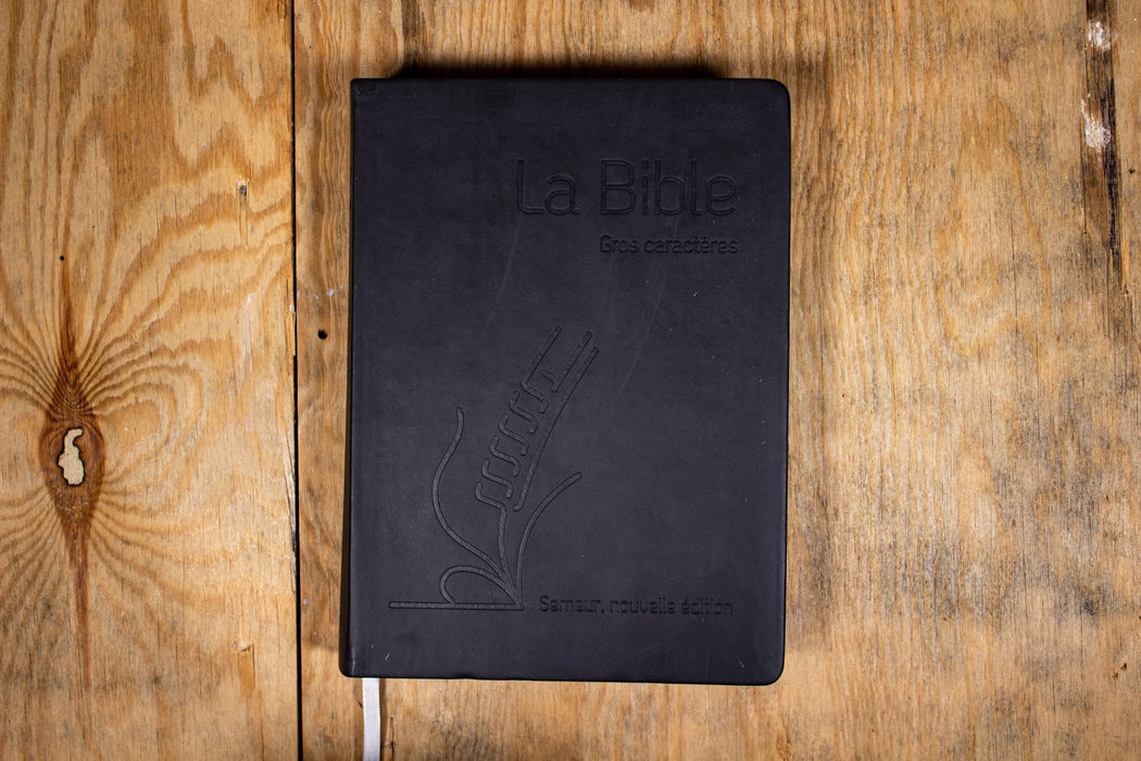 Bible Semeur 2015 gros caractères Noire souple Tranche argentée