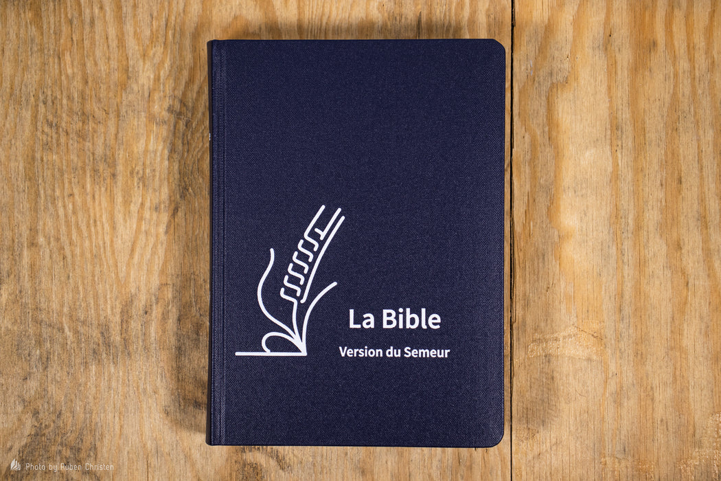 Bible Semeur 2015 Bleue marine textile semi-souple Tranche blanche