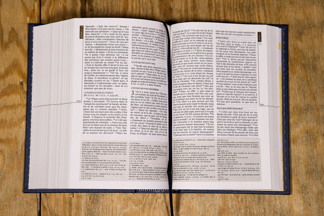 Bible TOB (Traduction Oecuménique de la Bible) à notes essentielles compacte Bleue rigide