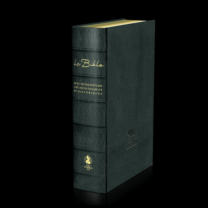 Bible d'étude Segond 21 archéologique Noire cuir souple