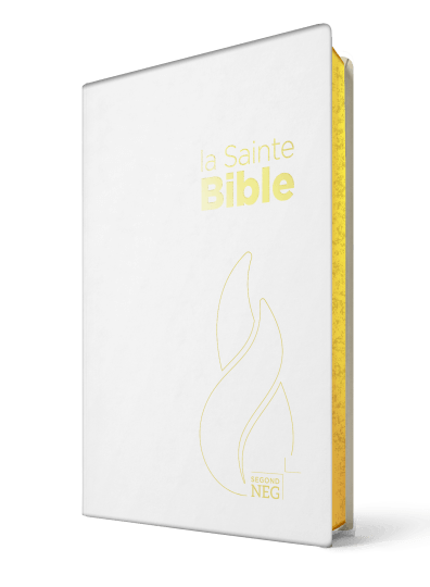 Bible NEG compacte souple Toilée blanche Tranche dorée — BLFStore
