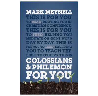 Colossians & Philemon For You [Livre en anglais]